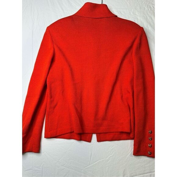 Gorgeous St. John Collection Full Zip Red with Gold accents, size Small - Picture 7 of 9